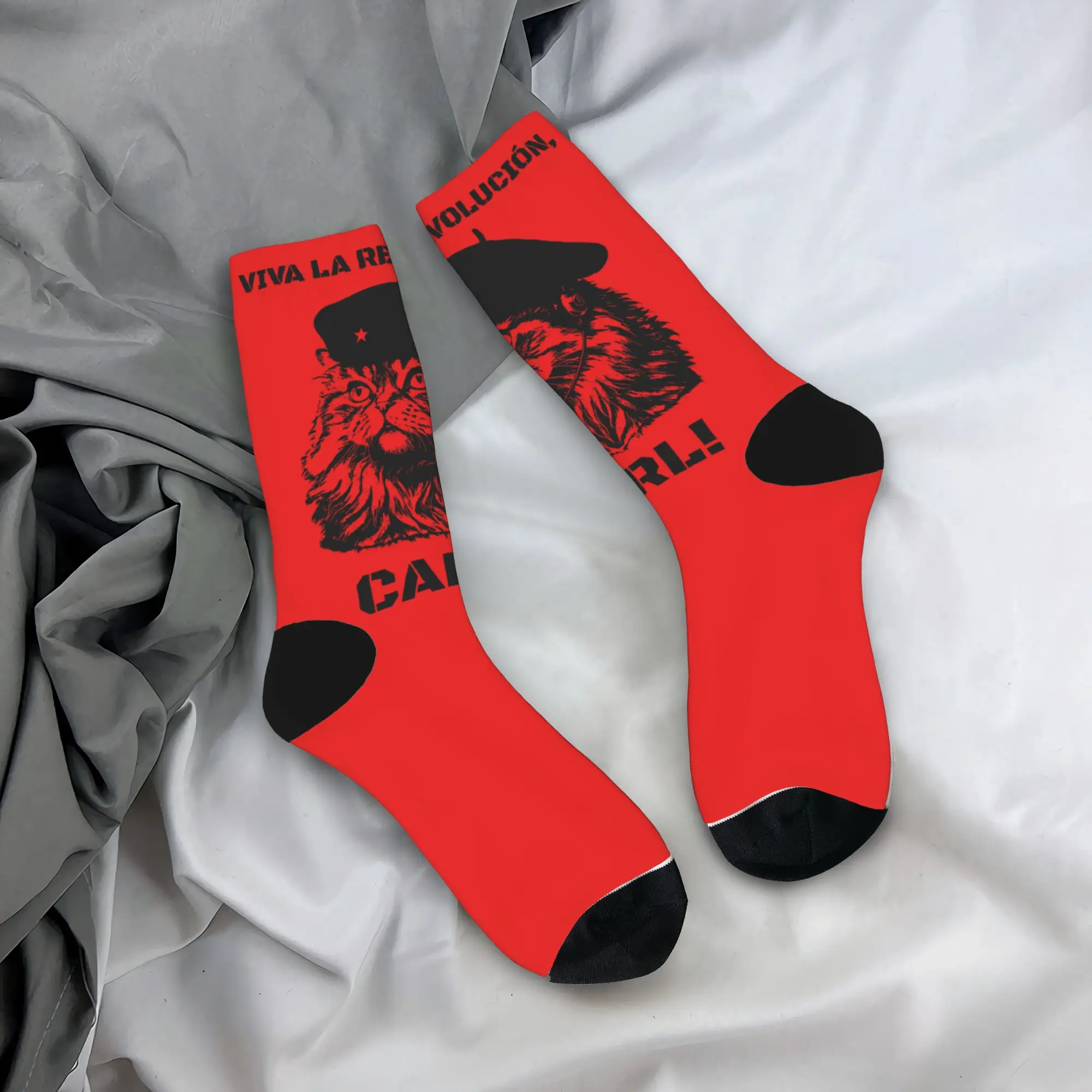 

New Male Men Socks Harajuku Viva La Revolucion Carl Dungeon Crawler Carl Sock Polyester Women Sock Spring Summer Autumn Winter