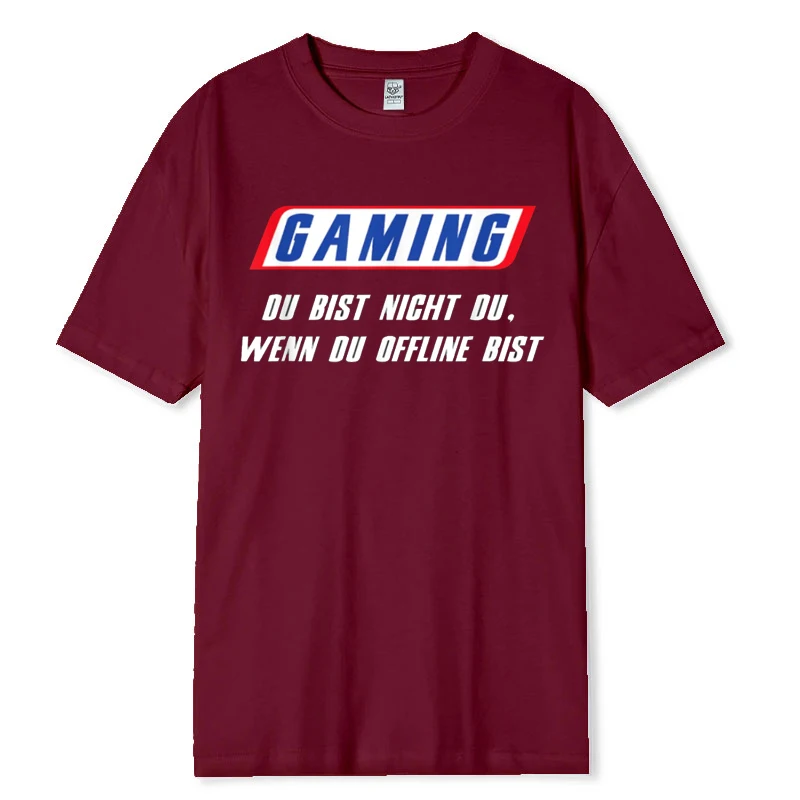 مضحك الألمانية تي شيرت الألعاب Du Bist غير دو وين دو غير متصل Bist القطن الأسود لعبة فيديو عاشق هدية فكرة بلايز الرجعية عادية