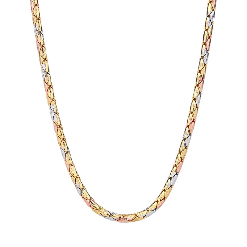 2024  Women's fashion bracelet copper gold plated vintage design necklace plated gold Cuban chain set