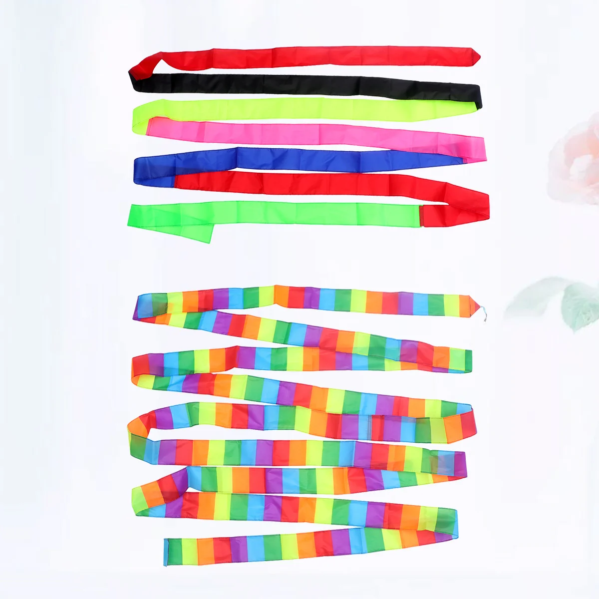 

2 pcs 10M Rainbow Colorful Kite Tail Flat Ribbon Streamer For Kites Outdoor Flying Accessories Floating Turning Tail