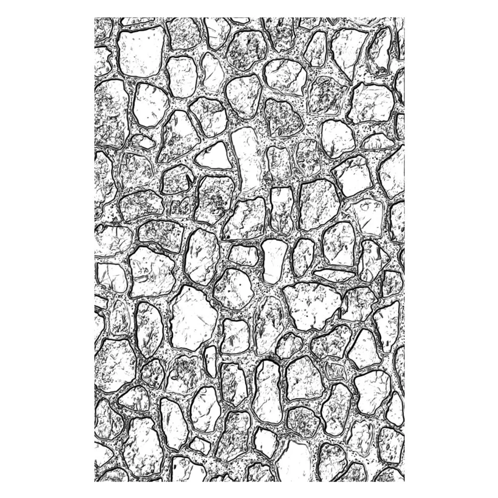 Cobblestone 3D Embossing Folder Texture Fades Background Patterns Template For Card Scrapbooking Paper Crafting Making 08