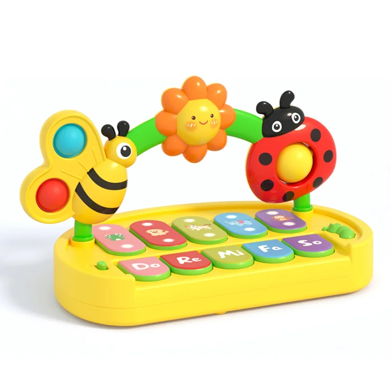 Teclado para bebé, juguetes de Piano, música ligera para niños, fabricante de sonido de animales, juguete Musical para niños pequeños, juguete musical educativo temprano, regalos para bebés