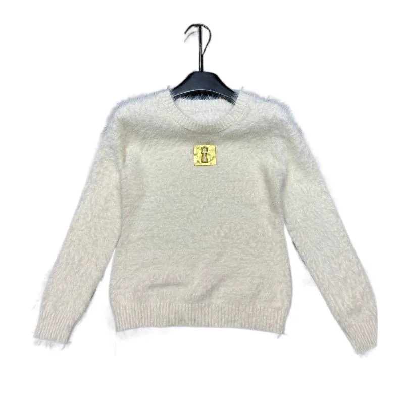 Unique Design Sweater for Women Autumn and Winter Inner Wear Round Neck Knitted Base Shirt Mink Velvet Warm Furry Sweater Jumper