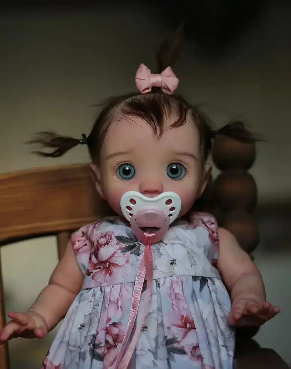 DLS Customized Limited Supply 16inch Reborn Baby Peeka With Hand-Rooted Hair Already Finished Doll With Different Dress