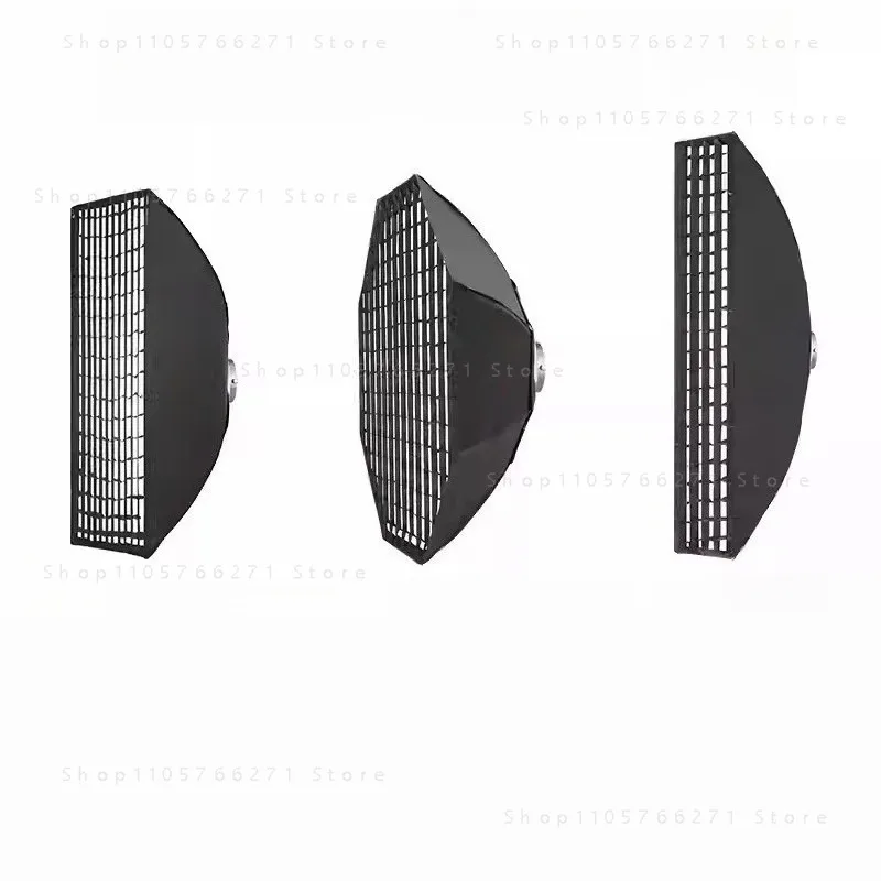Deep Parabolic Softbox with Grid  Quick-Release Octagonal Square Strip for Studio Lighting
