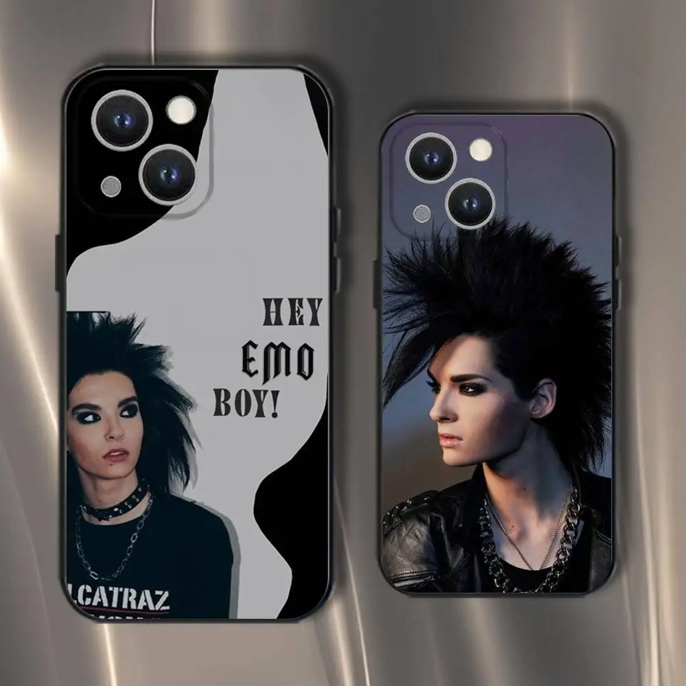 

Singer Bill Tom Kaulitz Tokio Hotel Phone Case For iPhone 16,15,14,13,12,11,Pro,XS,Max,XR,Plus,E,SE4,Mini Black Soft Cover