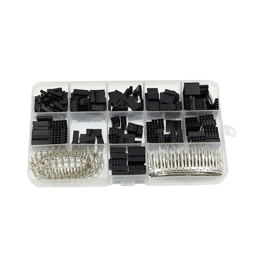 620Pcs Connector 2.54mm, Cable Jumper Wire Pin Header Housing Kit, Male+Female Pin Terminal Connector