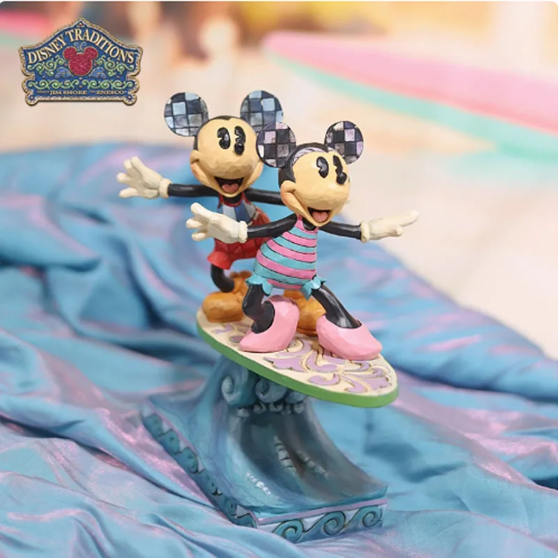 ديزني الأصلي المرآب عدة ميكي ميكي ماوس تصفح ميكي وميني 190 مللي متر شخصيات كرتونية لعب للأولاد هدية نموذج الحلي