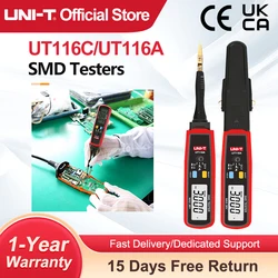 UNI-T SMD Tester UT116C UT116A Resistance Tester Rotable LED Diode Resistor Battery Test Capacitor Tester