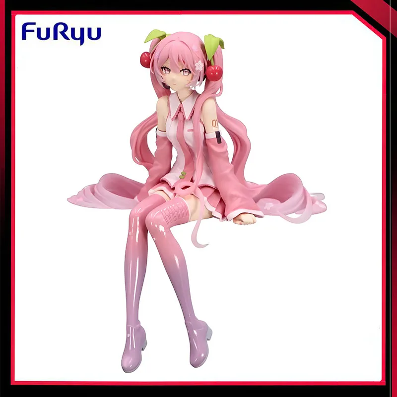 在庫あり-furyu-オリジナル本物のヌードルストッパー初音ミク-サクラミク-2026-pvc-14-センチメートルアニメアクションフィギュアモデルコレクションおもちゃ