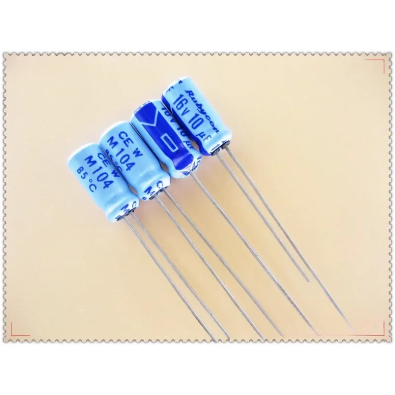 Rubycon-電解コンデンサ,10uf,16v,5x11mm, 10個,100個