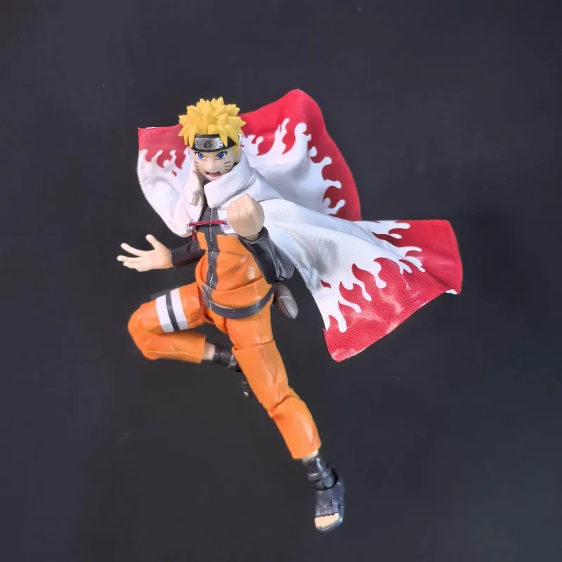 

In Stock Shf 1/12 Scale Japanese Anime Role Naruto Uzumaki Cloak Robe Clothes Model Action Figures Accessories Body Decor