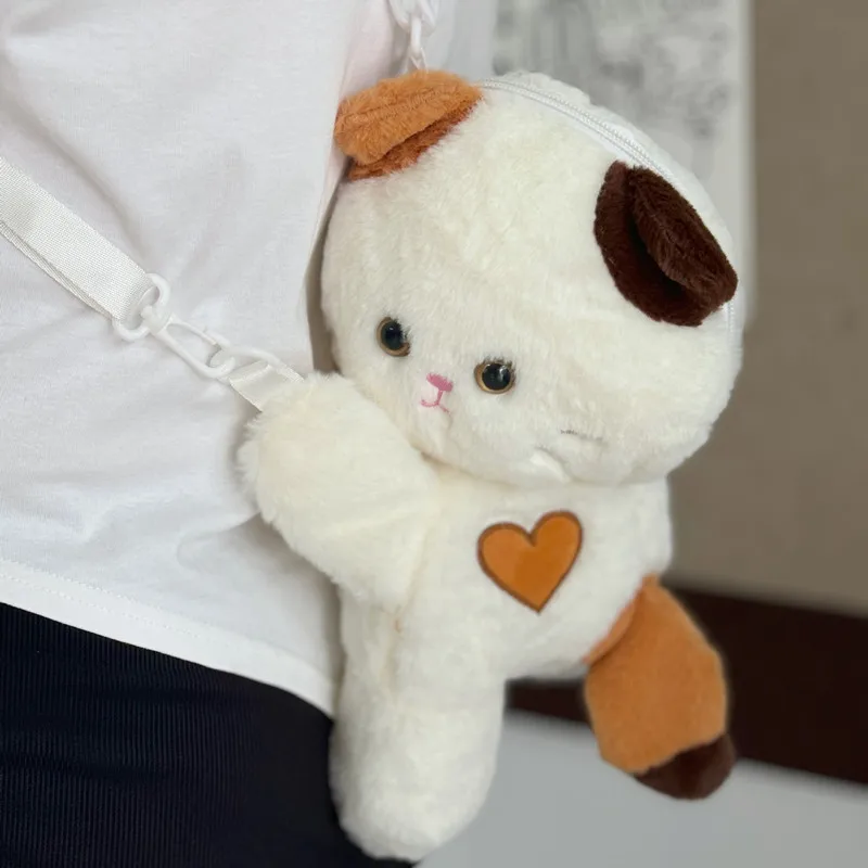 Women cute plush funny crossbody bag girl cartoon cute doll shoulder bag