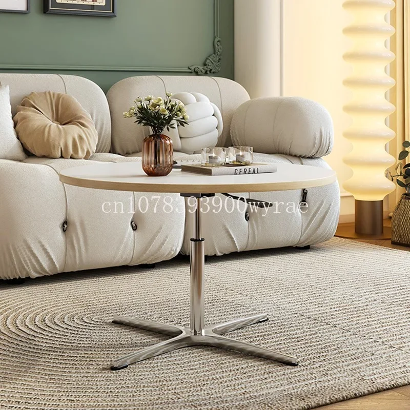 Multi Function Unique Auxiliares Furniture Design Nordic Coffee Table Lift Top Aesthetic Minimalist Round Coffee Table