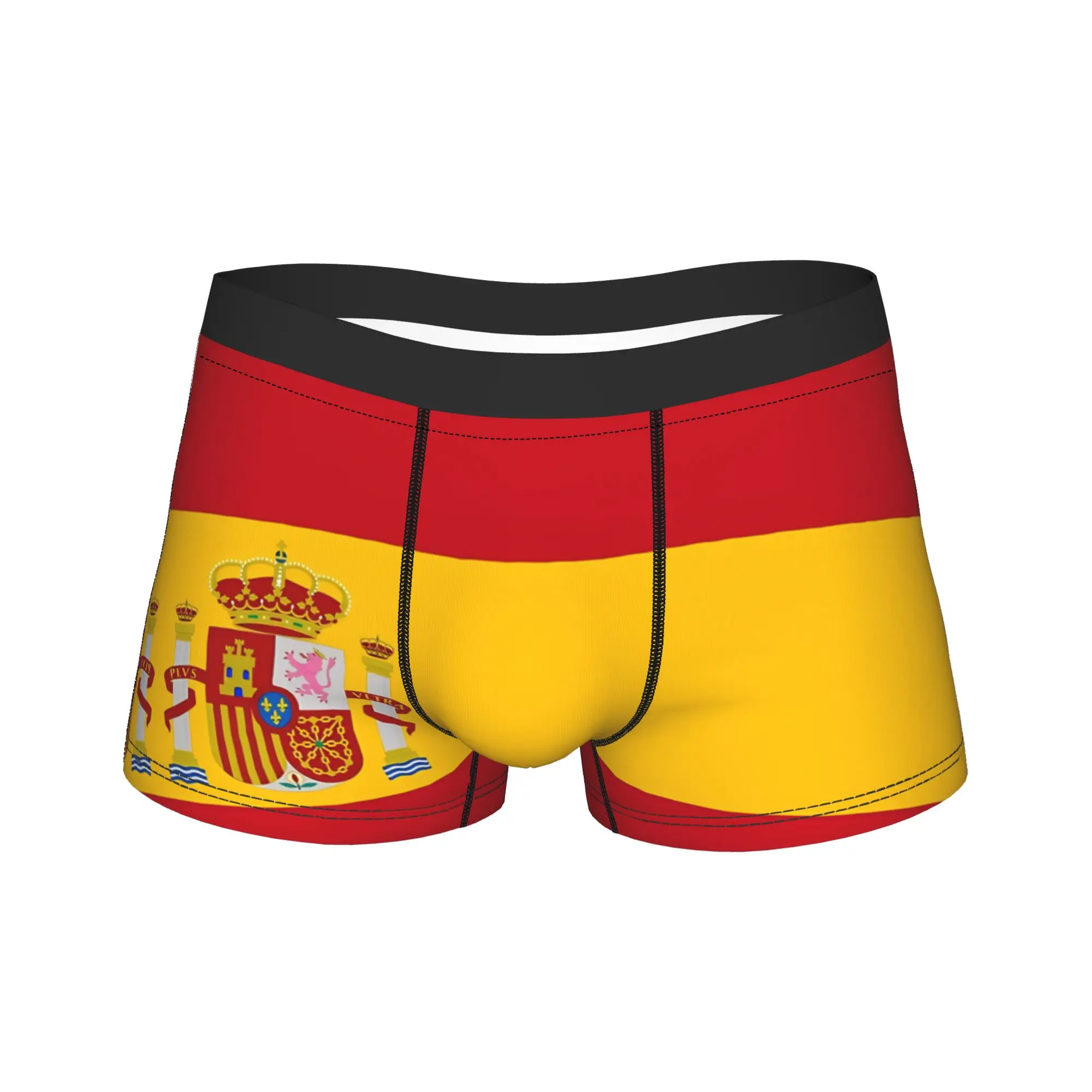 Spain Flag  Boxer Brief  Underwear Trenky Males Comfortable Boxershorts Design Oversize Underpants