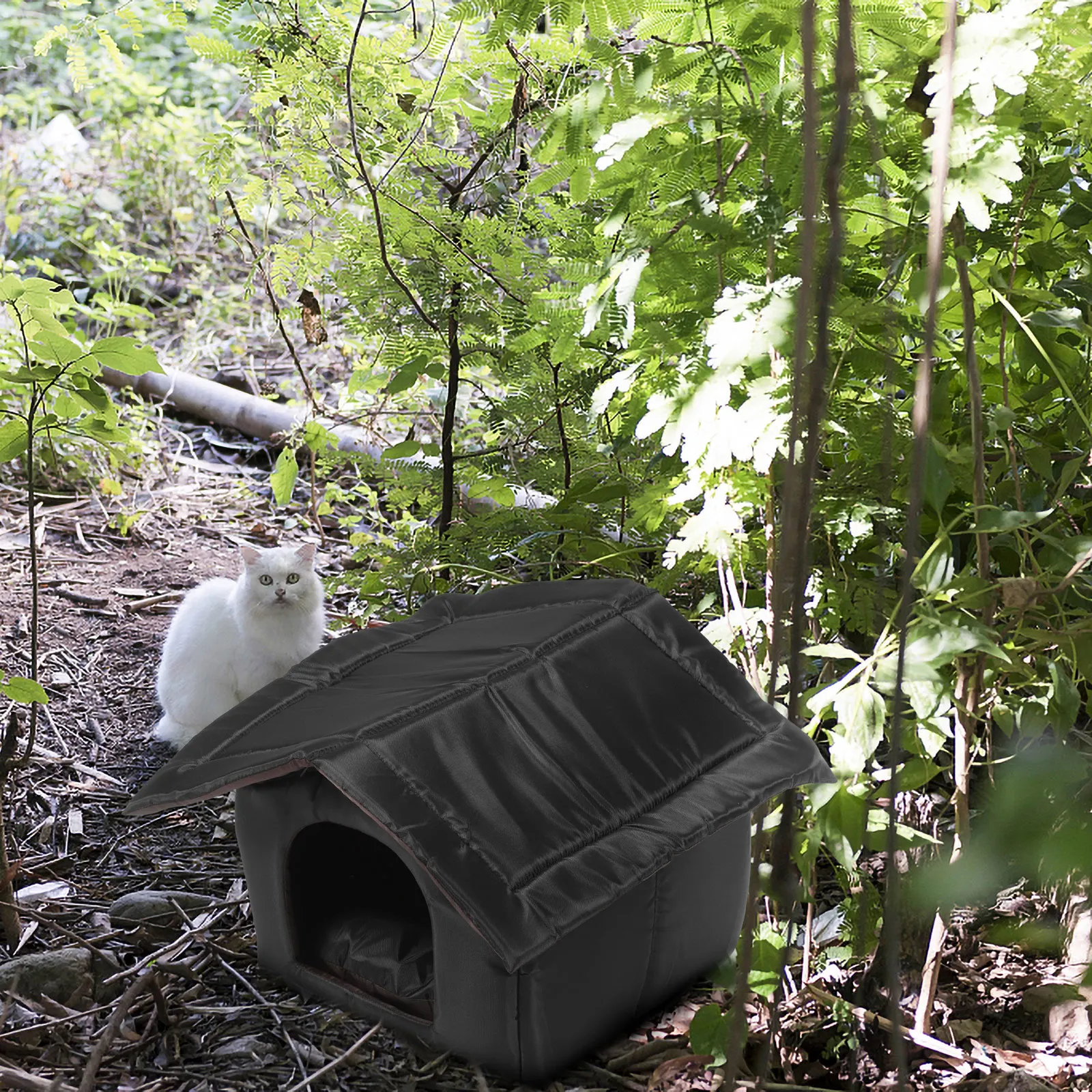 

Waterproof Cat Nest Cave House Pet Outdoor Stray Weatherproof Warming Shelter Breathable Dog
