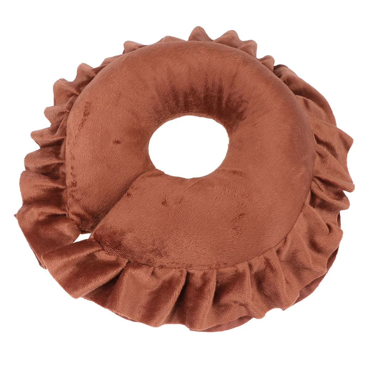 

1Pcs -Shaped Face Cushion Dark Coffee Hollow Pillow for Spa Beauty Massage Neck Head Face Pillow