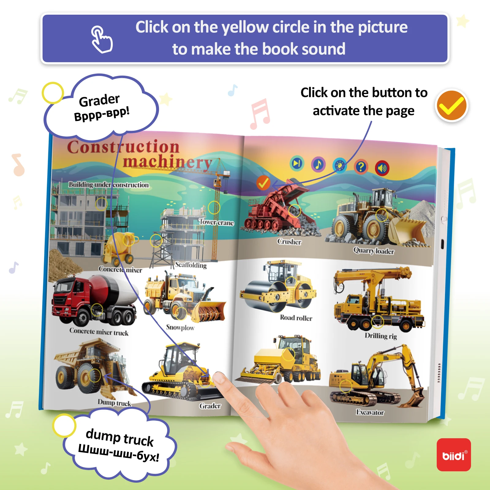 Biidi اللغة الإنجليزية الأطفال الكتب الصوتية نقطة القراءة كتب التعلم آلة التعليم المبكر الاطفال الطفل دراسة اللعب الهدايا #6