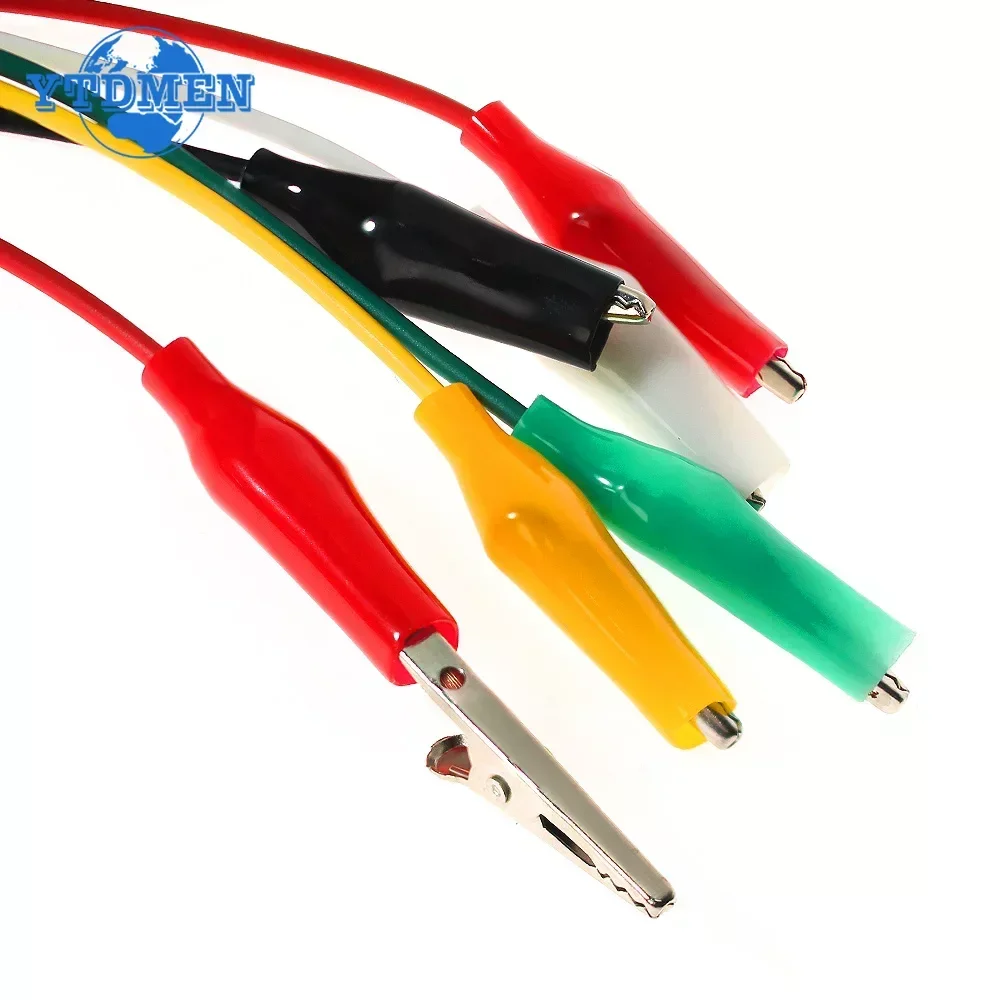 10PCS Alligator Clips Double Ended Alligator Clips Cable Electrical DIY Alligator Test Leads 48CM 49.5CM 50CM