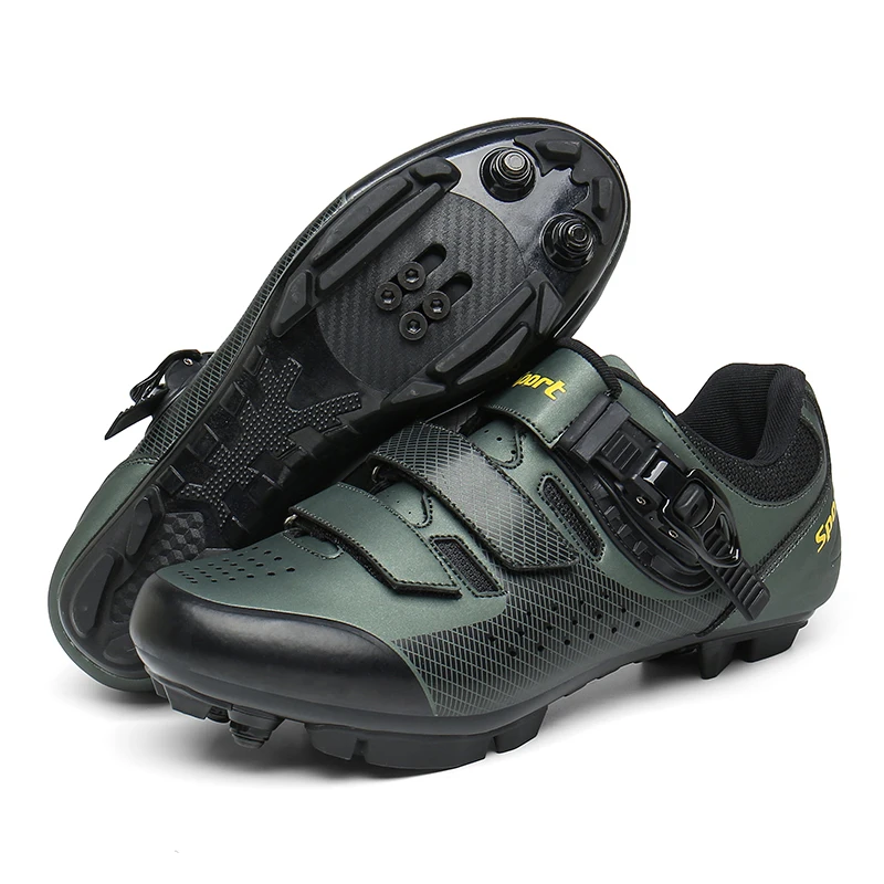 Cycling Sneaker MTB Men Sports Mountain Bike Shoes Self-locking Cleats Off Road Bicycle Boots SPD Trail Flats Clip Cycling Shoes