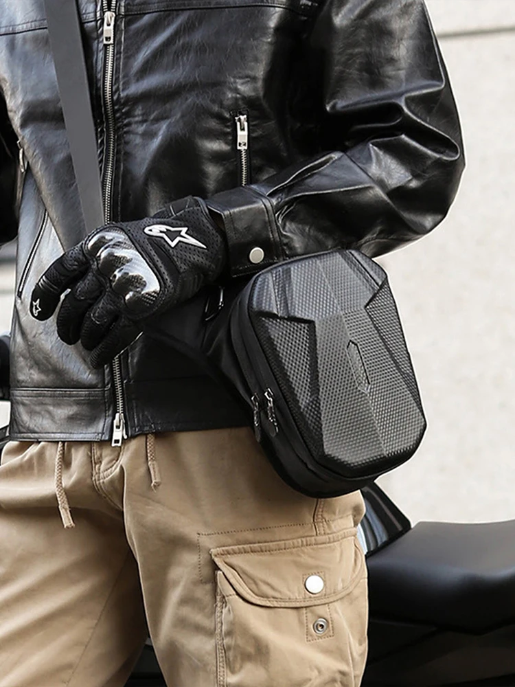 Bolsa de perna para motocicleta, bolsa de peito à prova d'água com alça removível para perna multifuncional para pesca, viagens ao ar livre