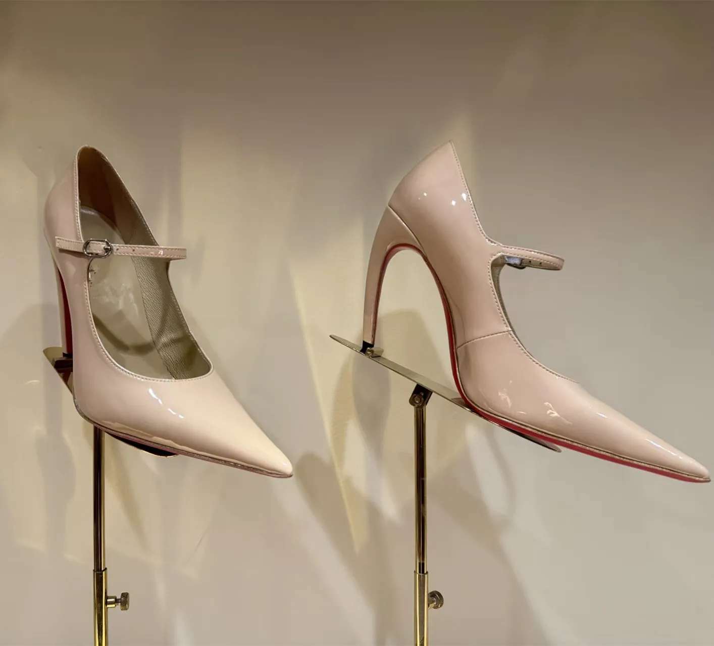 2026 Luxury Women's Elegant Mary Jane Pumps  Pointed Toe Stiletto Heel Premium Patent Leather Satin Upper