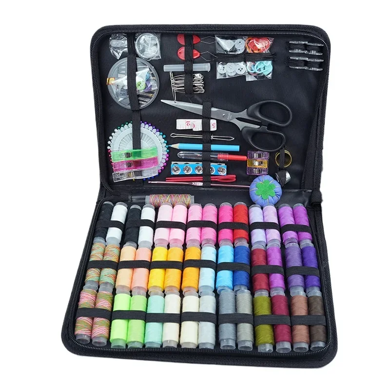 

Household sewing kit 206-piece set, portable needle and thread storage box