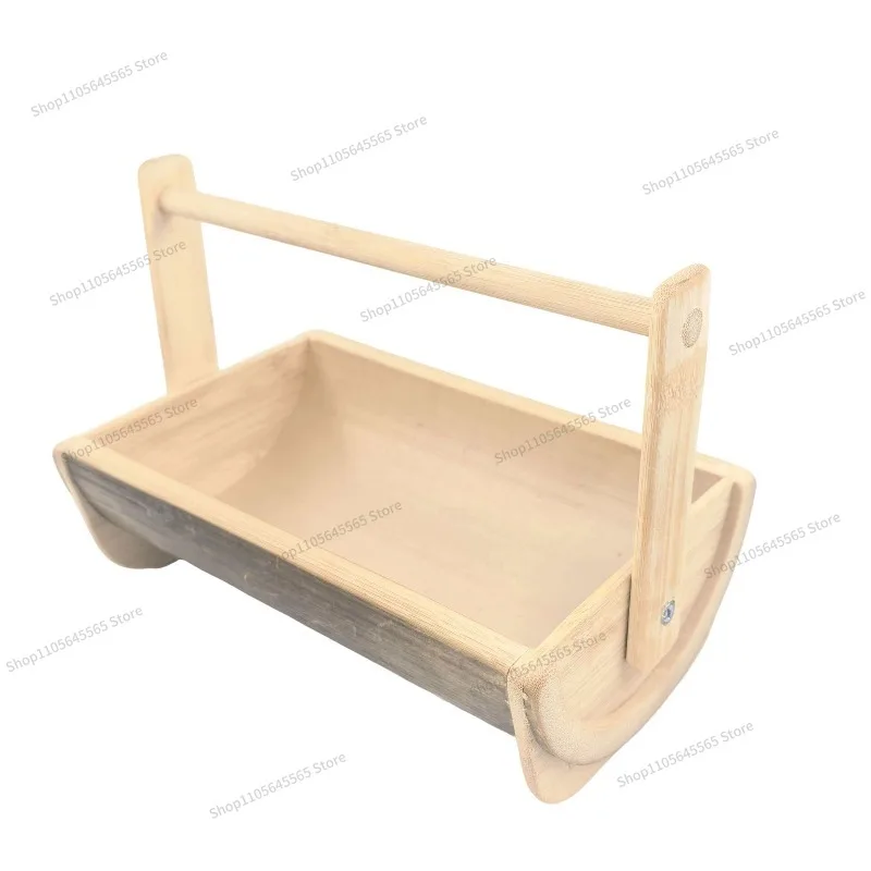 For bamboo retro tea room storage ornament tea set storage dry tea tray cake tray