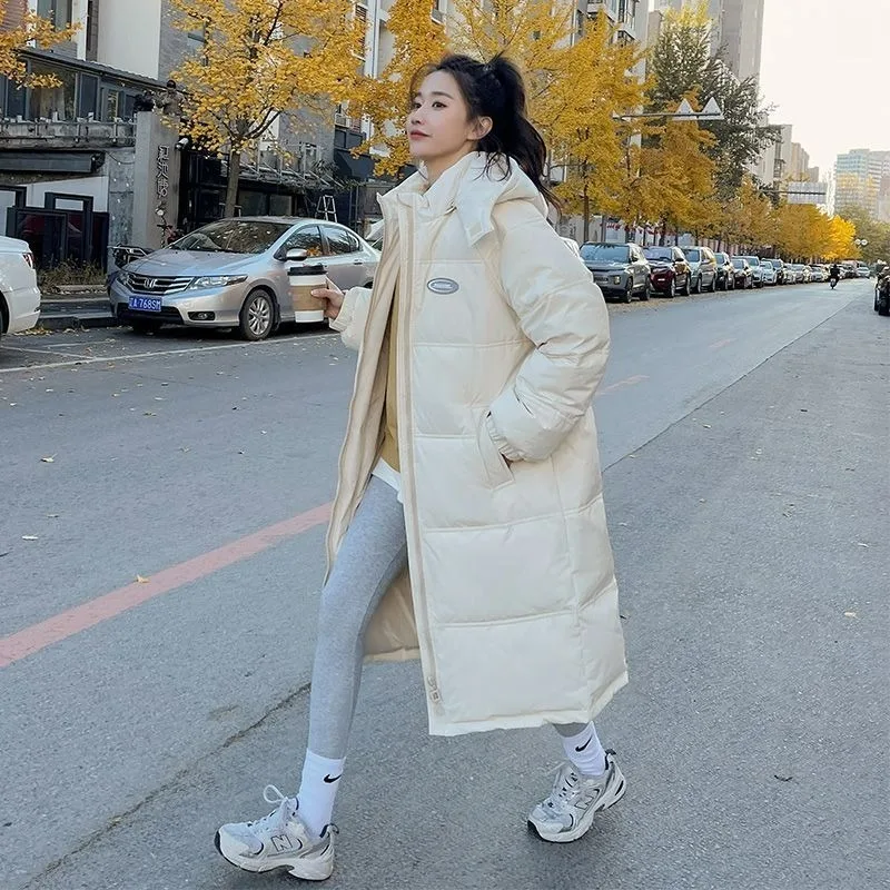 Doudoune à capuche mi-longue pour femme, pardessus polyvalent, vêtements d'extérieur chauds, version Parkas adt optics, manteau femme, hiver, nouveau, 2023