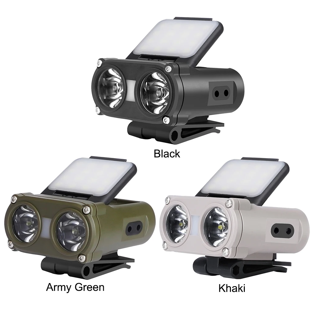 Mini Cap Clip Headlamp 700LM 1200mAh TYPE-C Rechargeable Induction LED Light Waterproof Head Flashlight 5 Modes Outdoor Lighting