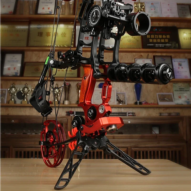 Portable 220vVillain Steel Ball Dual-use Composite Bow Outdoor Shooting Sport Short Axis Triangle Bow High Precision Archery Hit