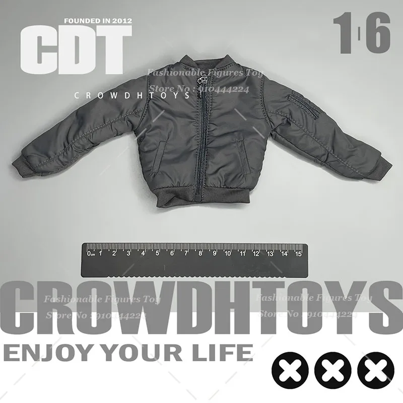 1/6 masculino soldado piloto jaqueta manga longa zíper beisebol outwear casaco militar caber 12 Polegada homens solider figura de ação corpo bonecas