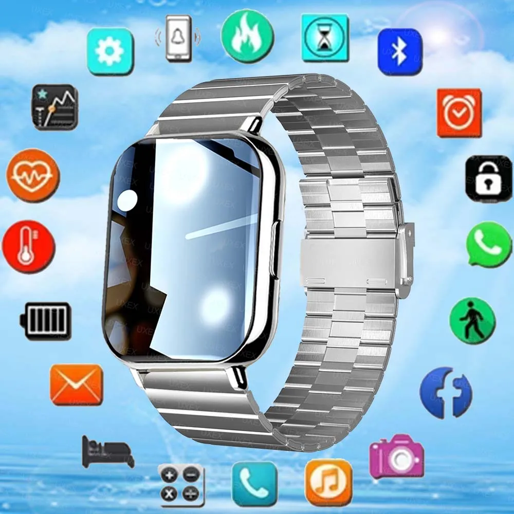 Mignon Herren-Smartwatch, 1,83 HD, voller Bluetooth, Anruf, Gesundheits-Tracker, Sportherstellung, ideales Geschenk, individuelles Foto, Damenuhren, exklusiv