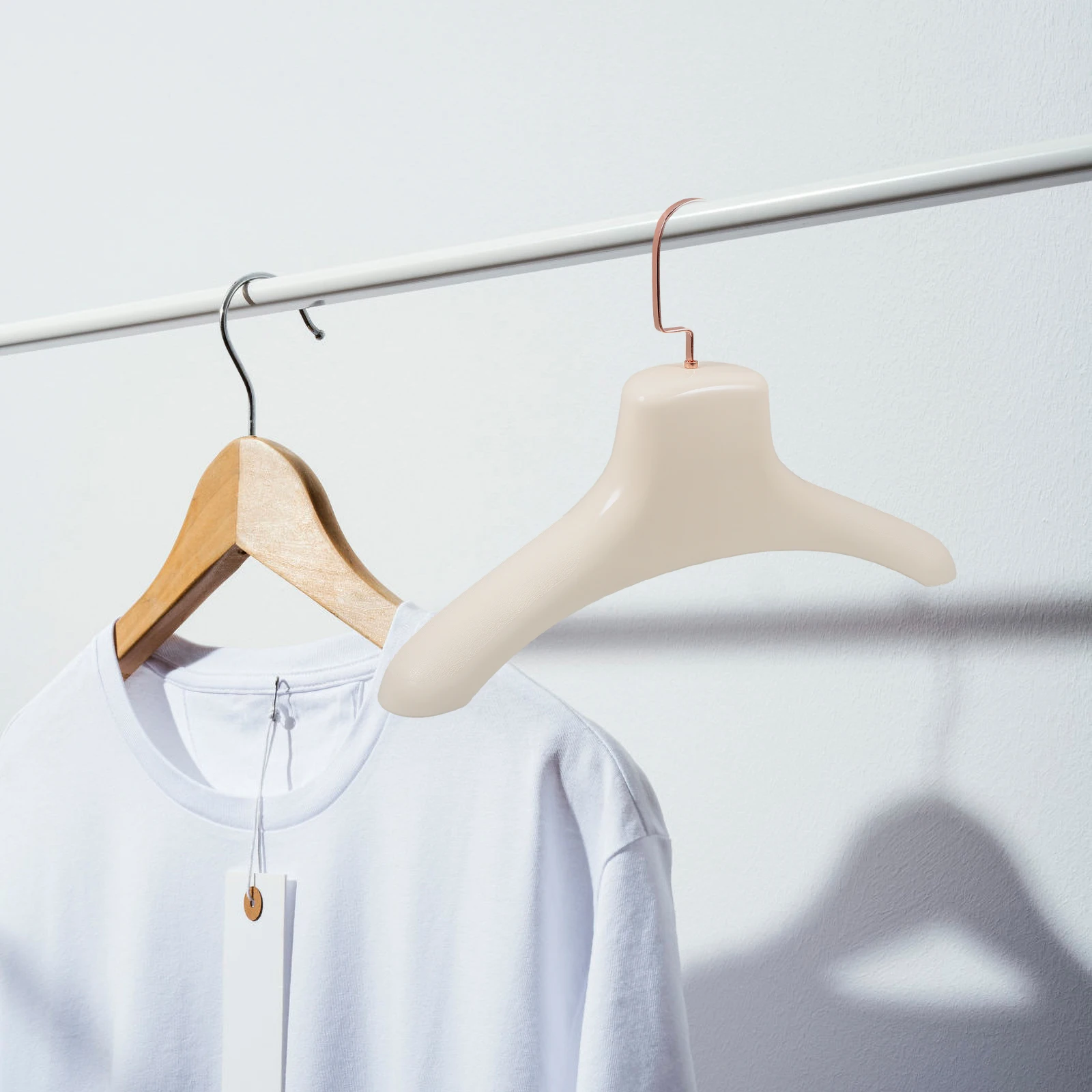 

Wide Shoulder Hanger Heavy Duty Plastic Clothes Hangers Stainless Steel Hook Home Closet Organizer Suit Coats Skirts Pants