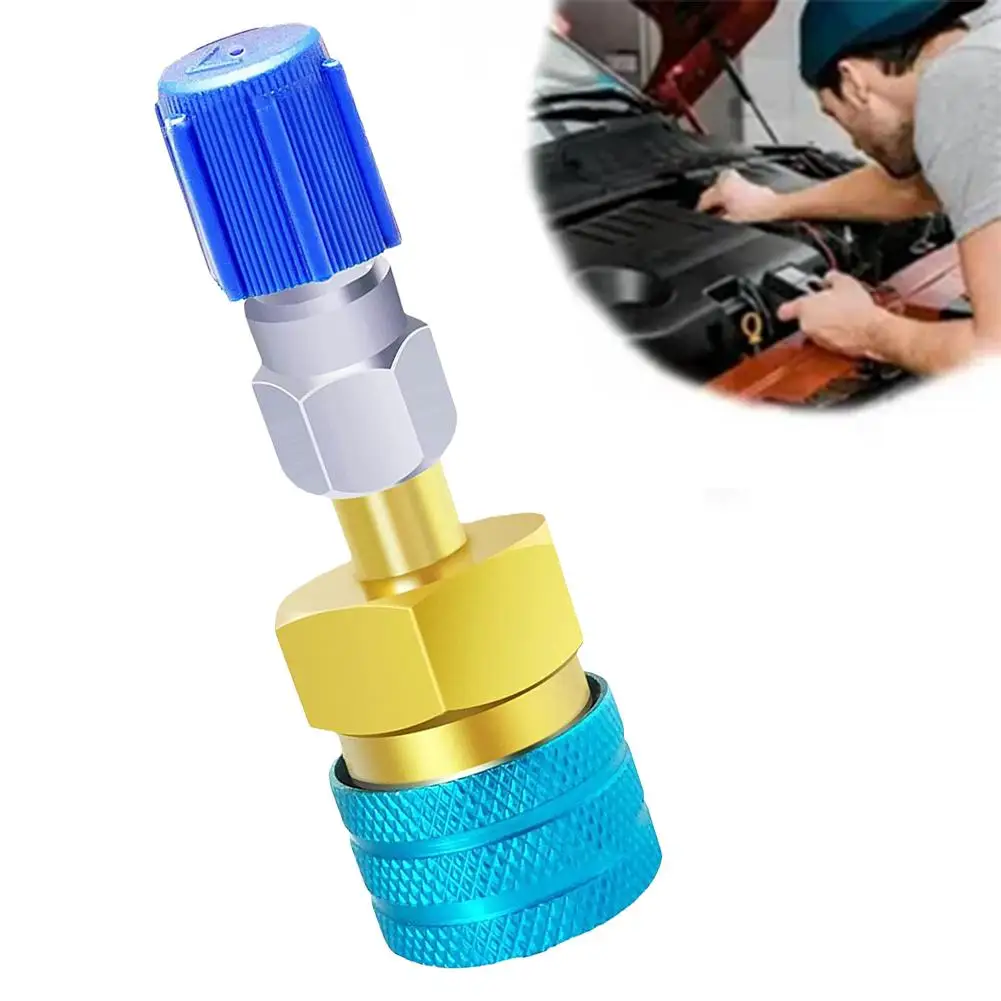 سيارة R1234yf إلى R134A الجانب المنخفض مقرنة سريعة R12 إلى R134A خرطوم محول تركيب موصل لسيارة تكييف الهواء التيار المتناوب شحن R6P1 #2