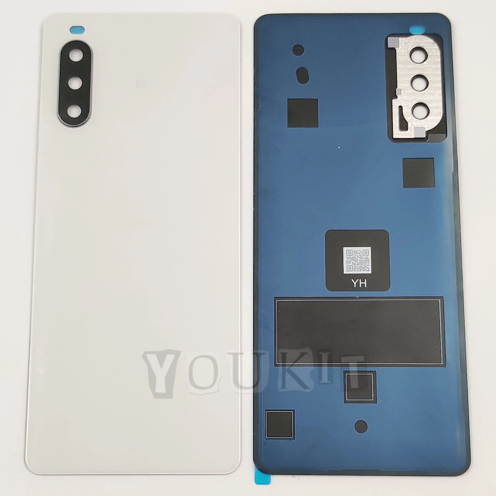 A+++ Gorilla Glass Back Lid Door For Sony Xperia 10 III Hard Battery Cover Rear Housing Shell Case With Camera Lens Adhesive