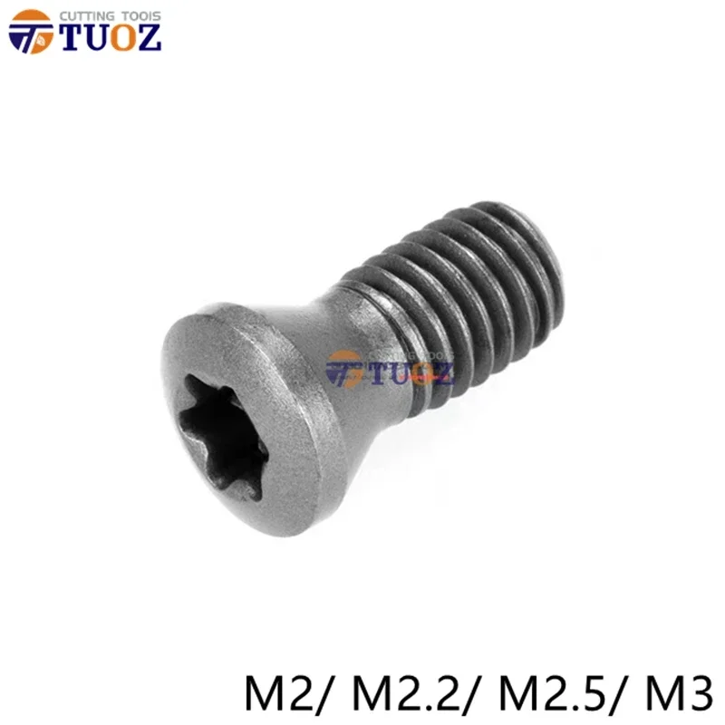 TUOZ Screw M2 M2.2 M2.5 M3 M2*5 M2.2*6 M2.5*6 M3*8 M3*10 M2.5*8 Carbide Inserts Accessories for Turning Tool Lathe CNC Cutter