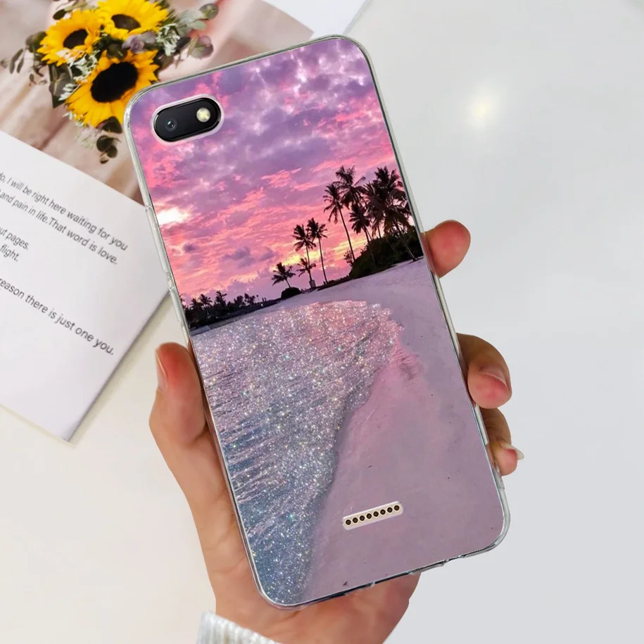 For Xiaomi Redmi 6A Cover Case Popular Flower Shockproof Silicone Soft Clear Phone Cases For Xiomi Redmi 6 Redmi6 Redmi6A Bumper