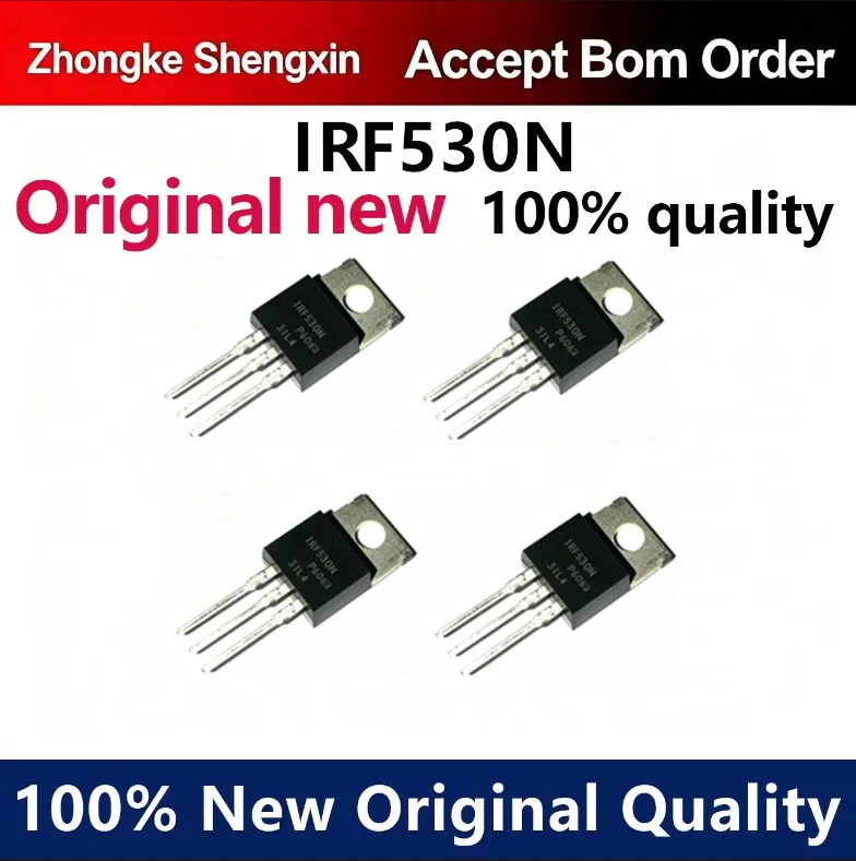（5pcs）New IRF530NPBF IRF530N field-effect transistor MOS transistor 100V17A NPN TO220 transistor