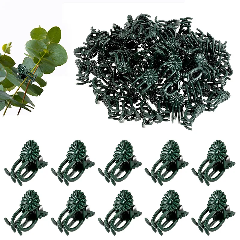 

100pcs Clips for Garden Plants Plastic Holder Clip for Orchid Stem Plant Holder Clamps for Stem Fruit Vegetable