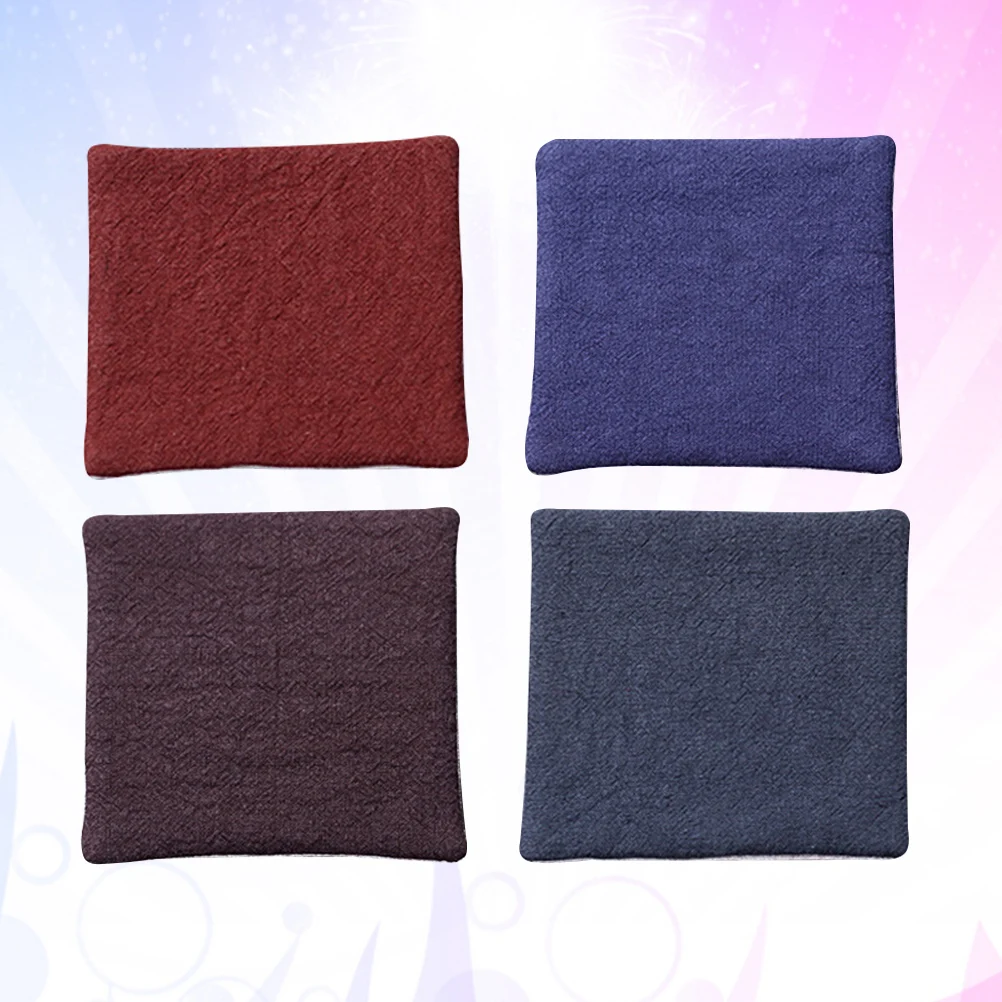 

4 Pcs Japanese-style Non-slip Heat Insulation Coaster Man Cup Pads Cotton and Linen