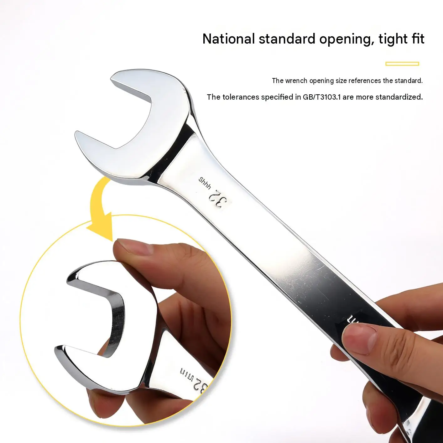 Double Open End Wrench Set Chrome Vanadium Steel Non-Slip Spanner Tool Kit for Auto Repair Machinery Maintenance 5.5-7/46-50mmmm