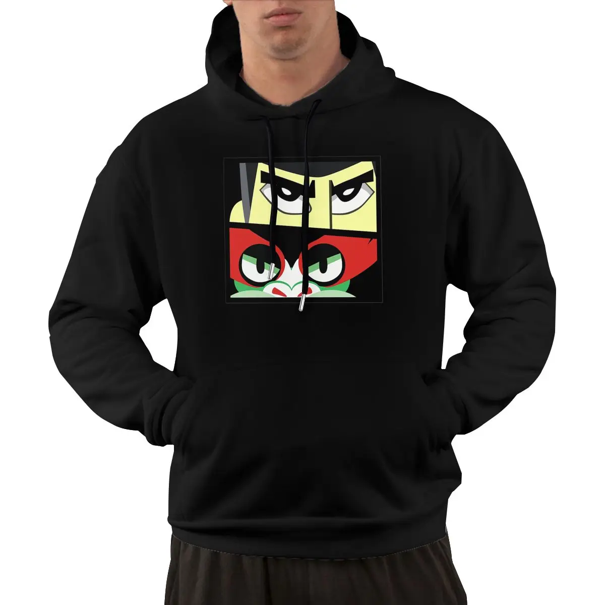 2024 Best Selling Samurai Jacks Dramatics Eyes Classic Men's Hoodie Loose kangaroo pocket version Men's hoodie