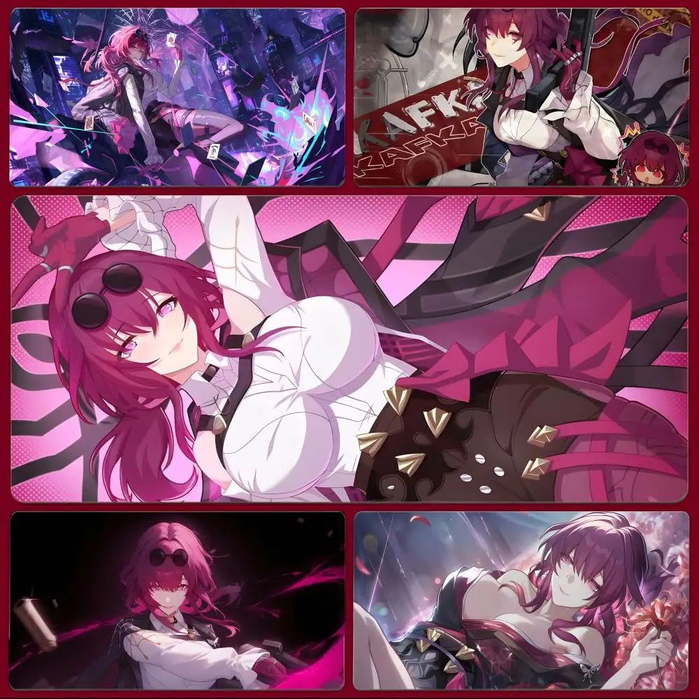 game character H-Honkai Star Rail Kafka Mouse Pad Large Gaming Mousepad with Stitched Edges Thickened Desk Mat PC