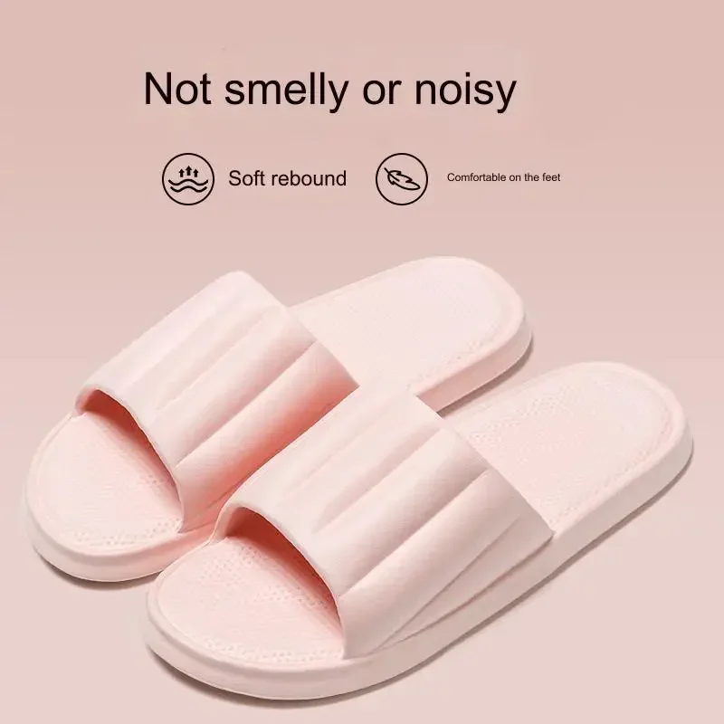 Summer Women's Soft Slippers Indoor Home Casual Flat Flip Flops Bathroom Non-slip Comfort Slipper Outdoor Men Beach Slides Shoes