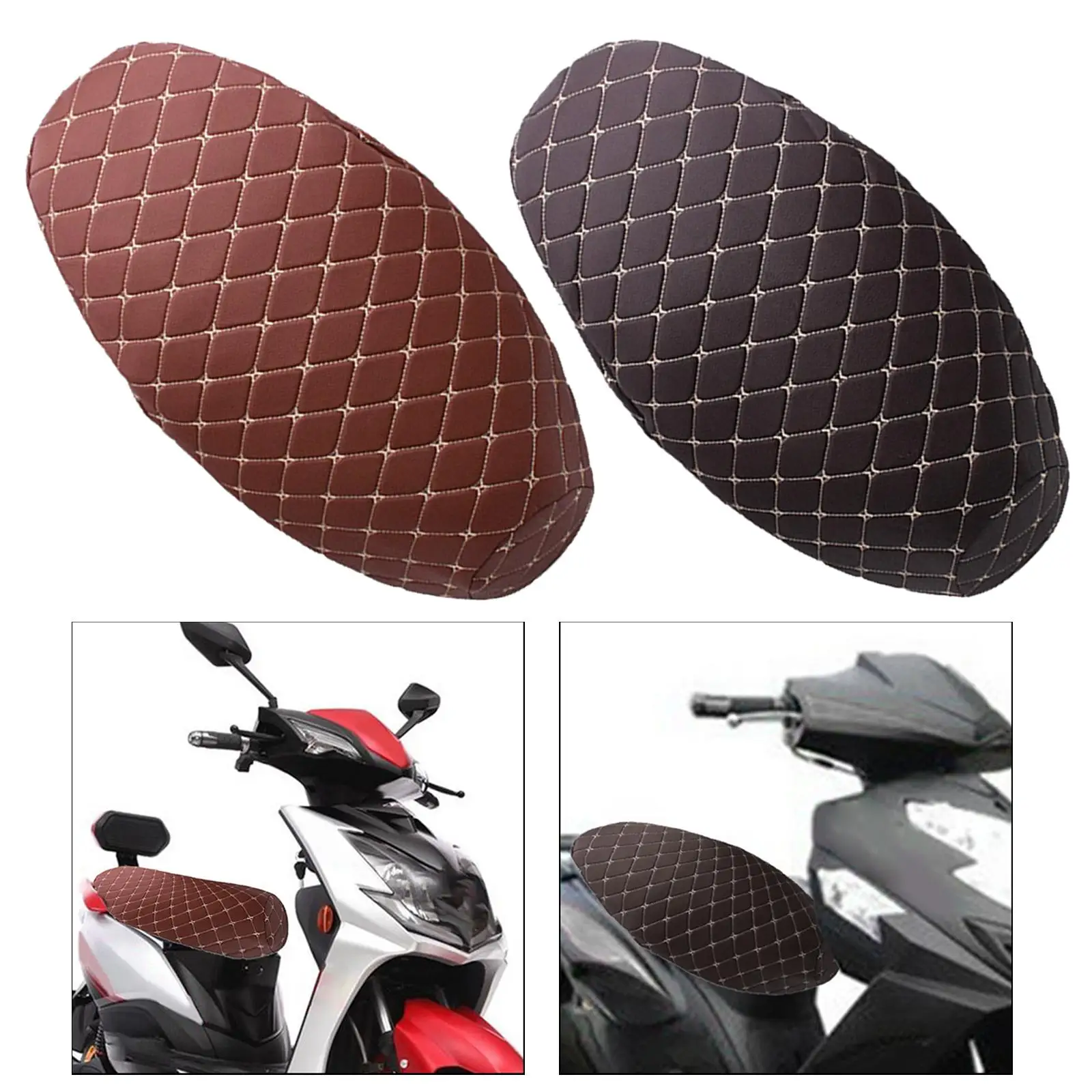 

Motorbike Seat Covers Accessories Anti Slip Protector PU Leather Breathable Motorcycle Seat Cushion Cover for Vehicle
