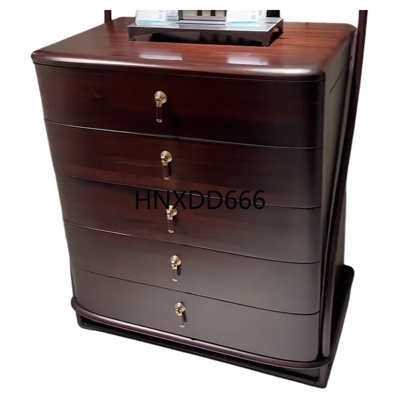 Nuevo Cajonera china de madera maciza de ébano