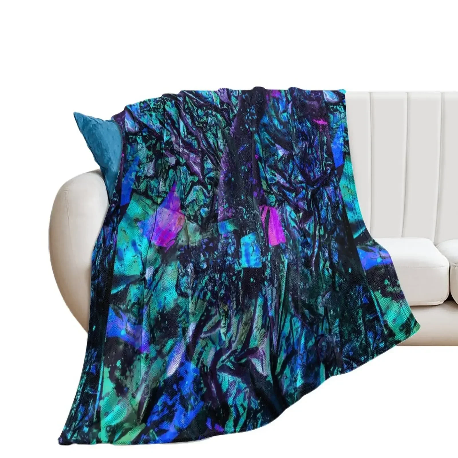 

Peacock Iridescent Throw Blanket Summer Beddings Warm Blankets