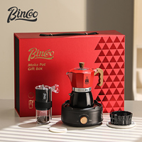 Bincoo Coffee Moka Pot Double Valve Espresso Maker Set Italian Coffee Professional Home Barista Accessories Coffee Utensils Tool