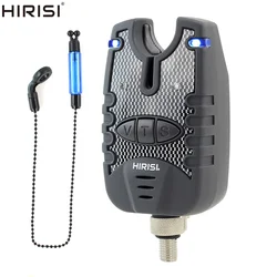 Hirisi-alarma de pesca de carpa 1 + 1, juego de Swinger, indicador de mordedura de pesca LED de 4 colores, accesorios de pesca